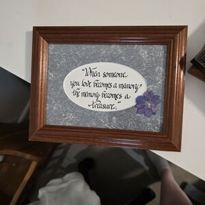 alice moore Gallery numbered framed Art  loved one become a memory treasure #700